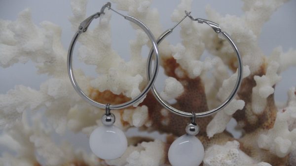 Ear Candy - White Hoop Earrings